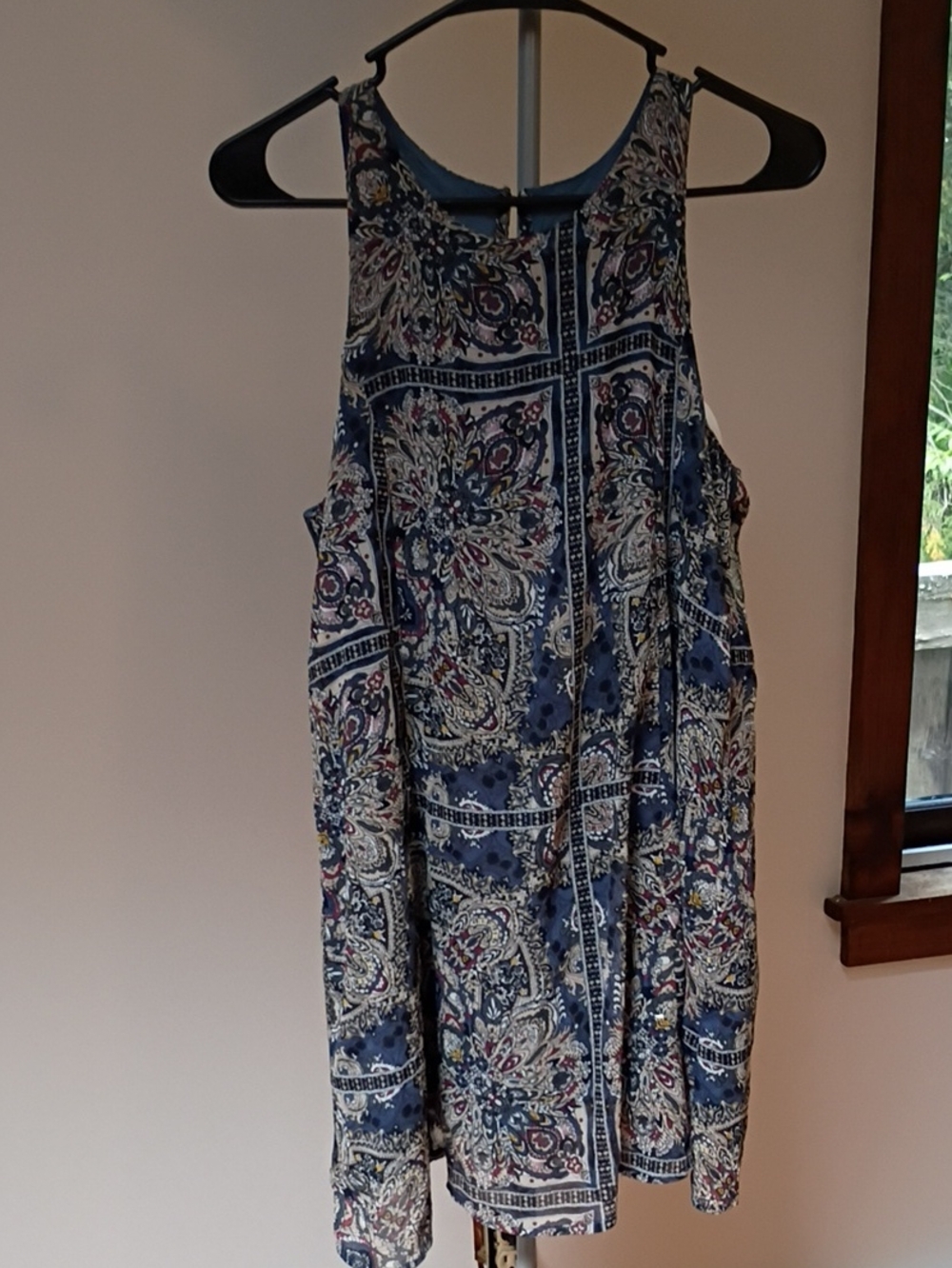 Abercrombie & Fitch Blue Paisley Halter Mini Dress